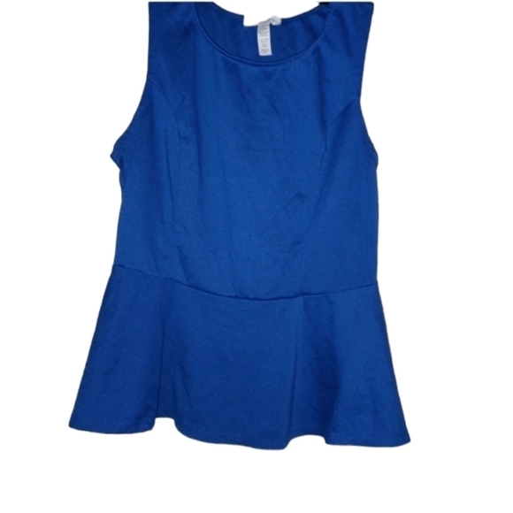 Ambiance blue peplum tank - Picture 1 of 4